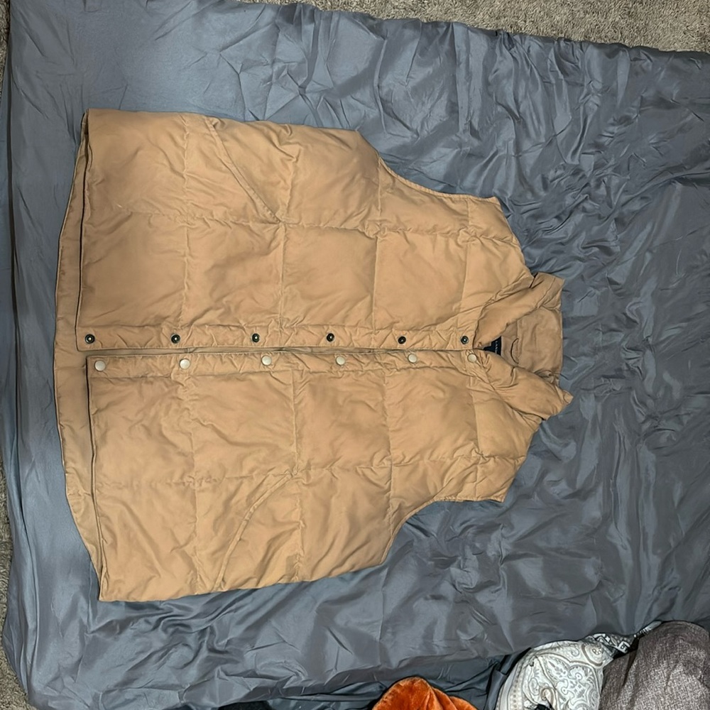 Mens Tan Lands’ End XL Bubble Vest